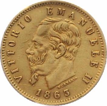 Italien 5 Lire 1863 - Vittorio Emanuele II.